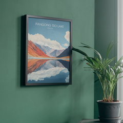 Affiche Lac Pangong Tso | Poster de voyage Inde | Affiche Lac