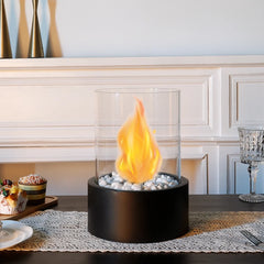 Extra Large Portable Tabletop Fire Bowl 22x28cm – Bio Ethanol Ventless Indoor/Outdoor