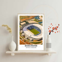 Affiche Manchester - Etihad Stadium | impression de voyage Manchester | affiche de voyage Manchester | Affiche Etihad Stadium