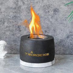 Black Graphite Color Cement Concrete Portable Fireplace